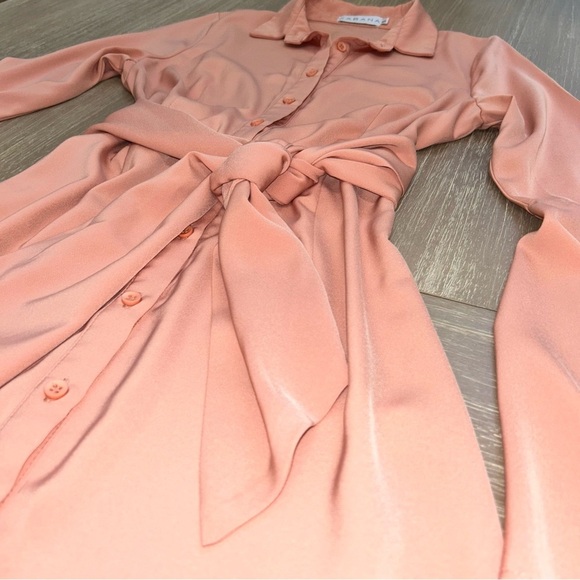 Kabana Tunic Mini Dress S Bell Sleeve Tie Waist Boho Chic Flattering Fit - Picture 7 of 13